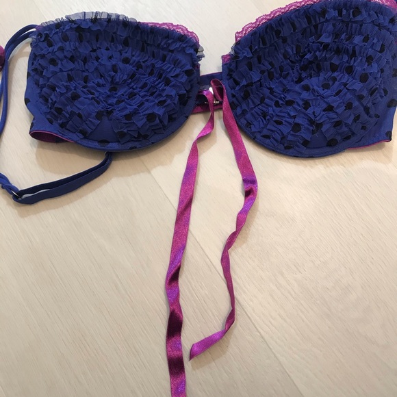 Victoria’s Secret 34 D Polka Dot Bra Front Clasp - Picture 4 of 9